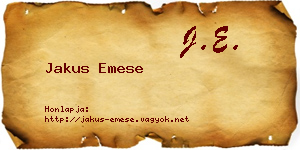 Jakus Emese névjegykártya